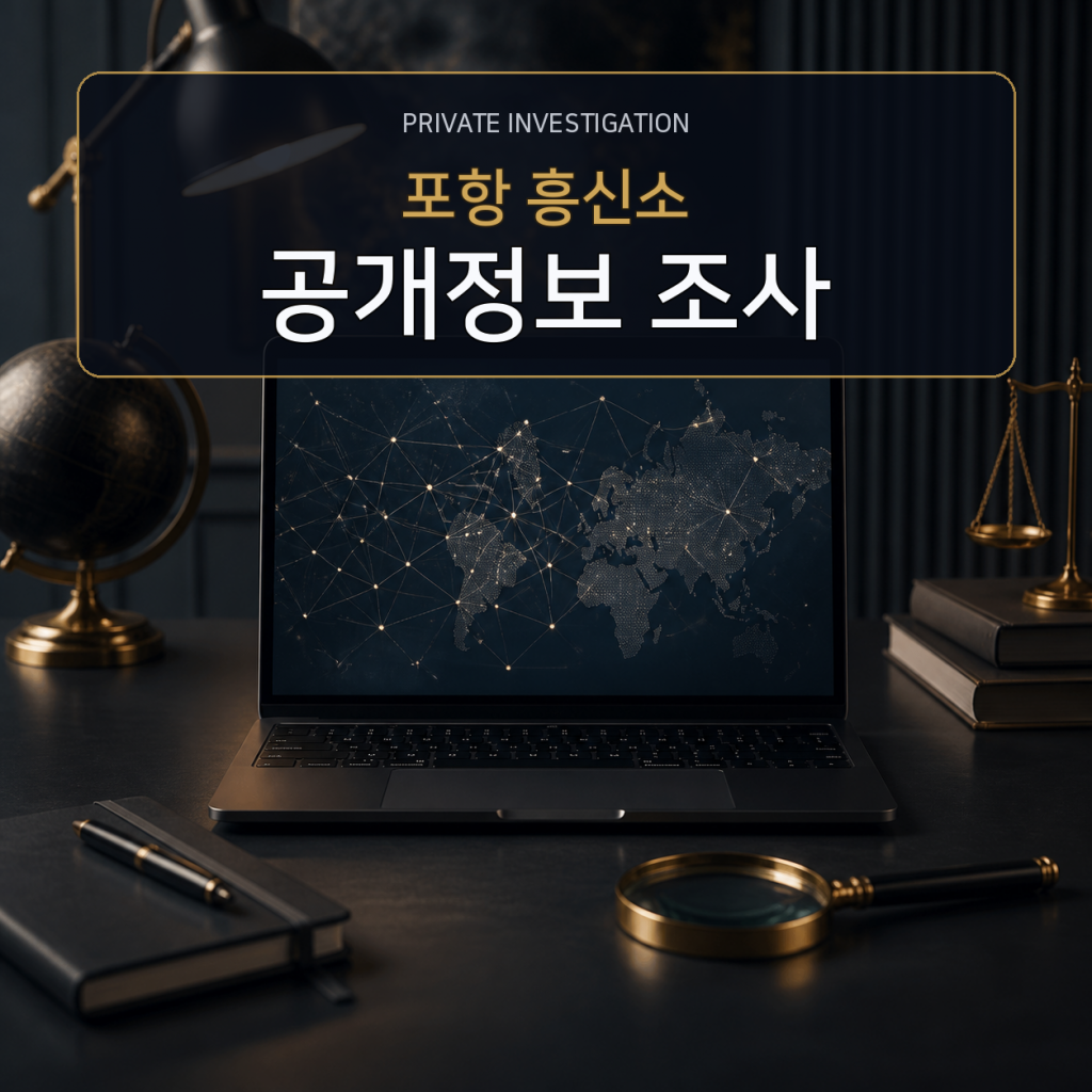 포항 디지털 공개정보 조사 전문 흥신소