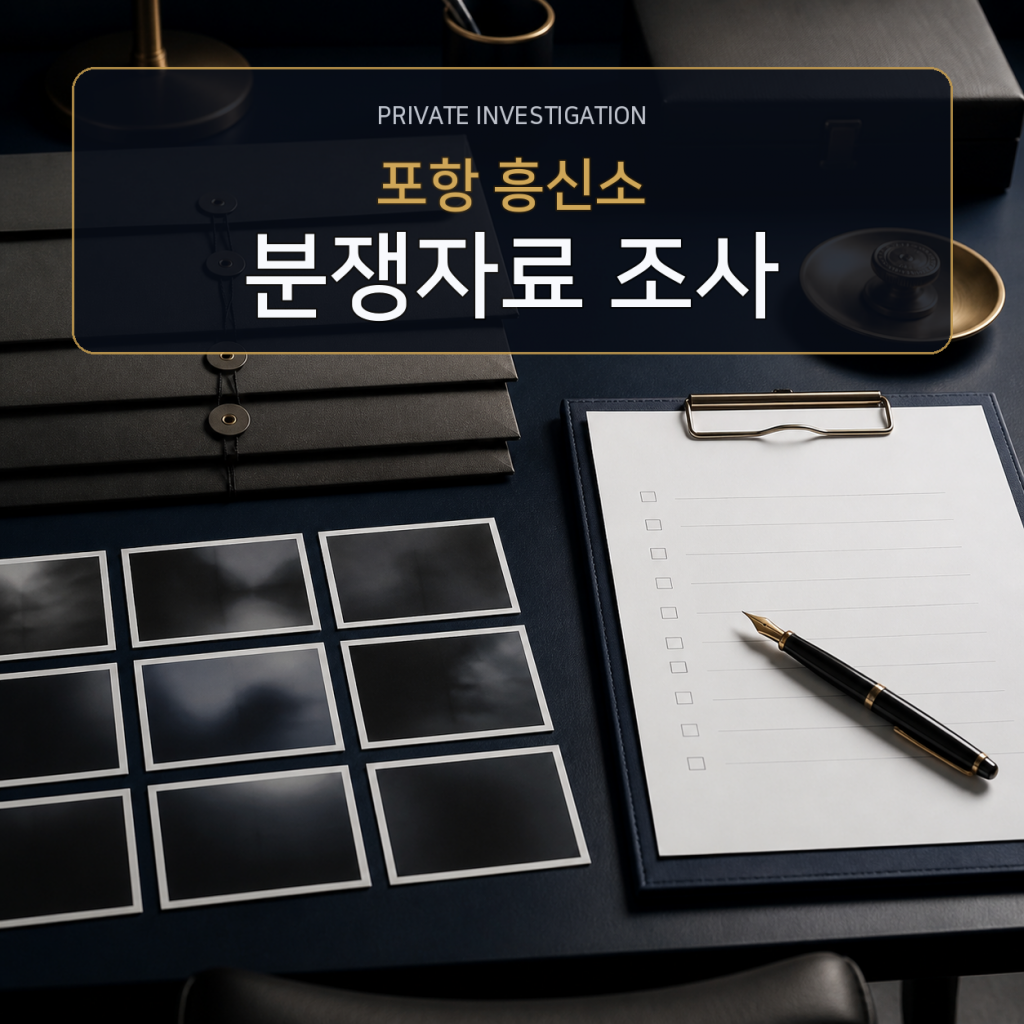 포항 분쟁자료 조사 전문 흥신소